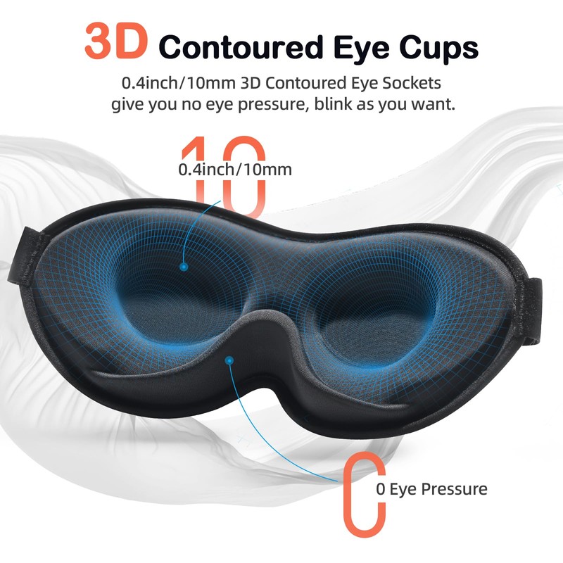 INNELO Sleep Mask, 2023 Soft Comfortable Light Blocking Eye Mask