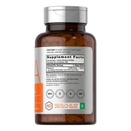 Horbaach Vitamina A  Salud Ocular Ojos Vista 10,000iu 3,000 Mcg 300 Softgels Sin Gluten Contiene Una Forma De Alta Potencia De Vitamina A Como...     