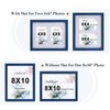 8x10 Collage Picture Frame,Pine Wood,Double 4x6 Photos with Mat.
