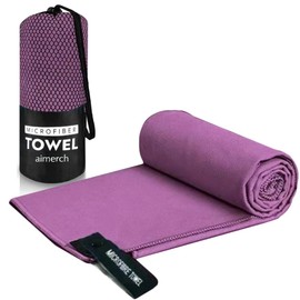 Chamois Towel, Swimming Towel, Children, Club, Work, Swimming, Sports, Water Absorbent, Quick Drying, Sauna, Gym, Sweat Wipe (Purple)