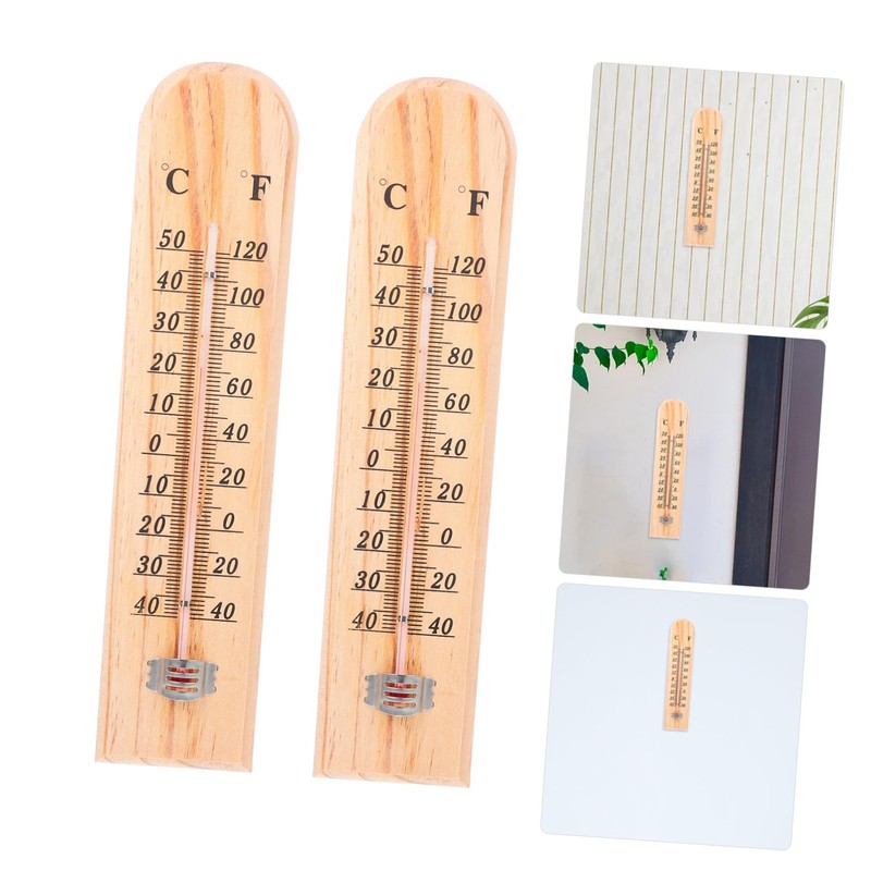 BESPORTBLE Accurate Room Thermometer for : Wooden Wall Mount Weather