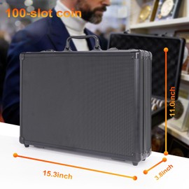 BAGAKE Coin Collection Box with Combination Lock,100 Slots Lockable Case, Fits Multi-Size Capsules & Dimes/Pennies/Nickels/Quarters/Silver Dollars/Half Dollars