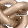Pinafresa Coffee Table Decoration-Hand Carved 3 Link Wood Knot Decor,