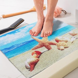 LY4U Shower Mat, Non-Slip Bath Mats for Outdoor Bath, Children's Bath Mat, Non-Slip Loofah Bath Mats for Slippery Surfaces and Wet Areas