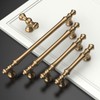 Amerdeco 10 Pack Champagne Bronze Kitchen Cabinet Knobs 2.1 Inch(53mm)
