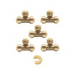 5 Pieces 3/4 Inch Tee Push-Fit Brass Fitting to Connect