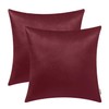 BRAWARM Faux Leather Throw Pillow Covers 16 X 16 Inches