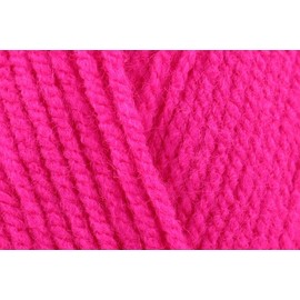 Sirdar Hayfield Bonus DK Crochet Yarn, 100% Acrylic Double Knitting Wool for Sweaters Toys Jumpers - 100g Balls - Neon Pink (832) - Pack of 5