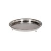 Oriental Round Brass Tray Silver-Plated Mahra, Moroccan Tea Tray in