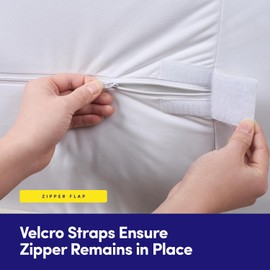 King Size Mattress Protector – Waterproof Zippered Mattress Encasement – Breathable Polyester Membrane – Fits 10″–16″ Deep Mattresses – Full Encasement, Bed Bug & Liquid Barrier, Machine Washable