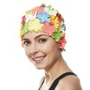 BEEMO Floral Petal Ladies Bathing Swim Cap - Multi Color