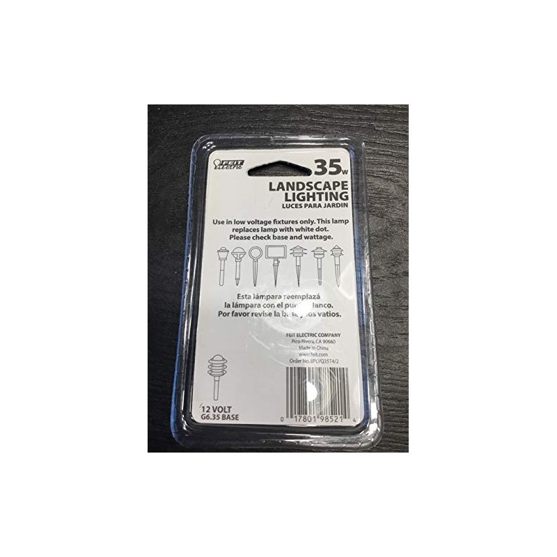 Feit Electric BPLVQ35T4/2 35-Watt Halogen T4 Bulbs - 2 Pack