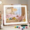 ROLOVE Vanity Mirror with Lights 22"x18", Lighted Makeup Mirror with