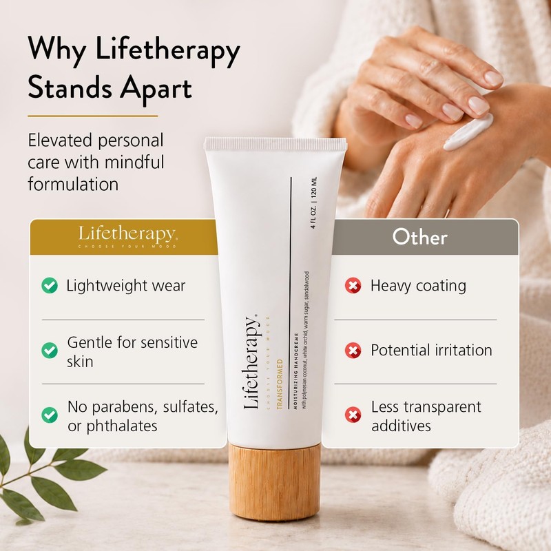 Lifetherapy Moisturizing Handcreme Non-Greasy, Fast-Absorbing Olive Oil Hand and Nail