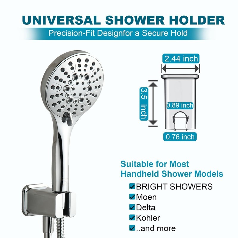 BRIGHT SHOWERS Wall Supply Elbow with Shower Head Bracket for