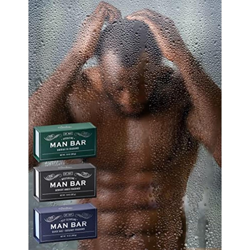 San Francisco Soap Company Man Bar 3-Piece Gift Set, 10