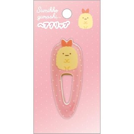 San-X FE40907 Sumikko Gurashi Hair Clip, Shrimp Furano Tail, Acrylic