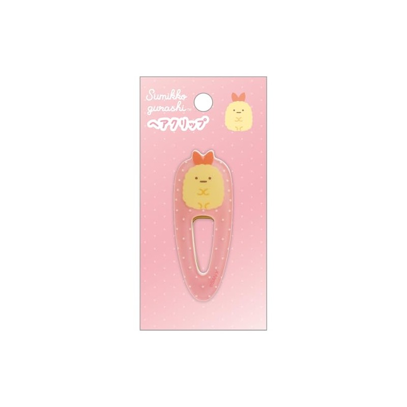San-X FE40907 Sumikko Gurashi Hair Clip, Shrimp Furano Tail, Acrylic