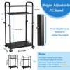 Bfttlity Height Adjustable Computer Tower Stand, PC Stand 3-Tier Mobile