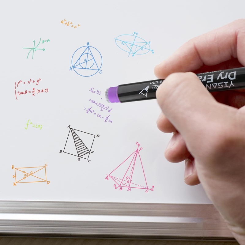 YISAN Magnetic Whiteboard Pens Ultra Fine Tip, Dry Wipe Pens,