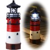 HSHD Solar Lighthouse Ornament - 30cm Tall Solar Lighthouse with