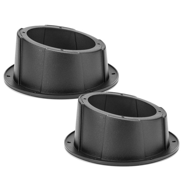 KEMIMOTO Pairs of 6.5 Inch Speaker Pods, Universal Angled Boxes Enclosures for 6.5" Speakers Compatible with UTVs, RVs, Cars, Boats, Trunks, Trailers - 9.56 Inch Surface Mount