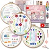 Moni Crafts - Kit de bordado de 4 juegos para