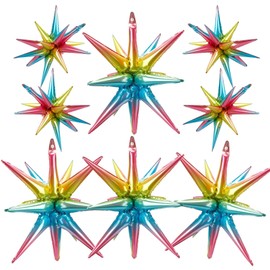 Star Balloons Colorful Balloons Rainbow Balloons Foil Balloons Back To School Balloons Helium Balloons Mylar Balloons Birthday Decoration Rainbow Party Decorations 22inch+27inch Party Balloons