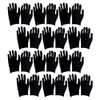 Black 12 Pairs Labour Working Stretchable Protection Safety Coin Jewelry