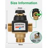 Thermostatic Mixing Valve, Mixing Valve 3 Way DN20 Male G