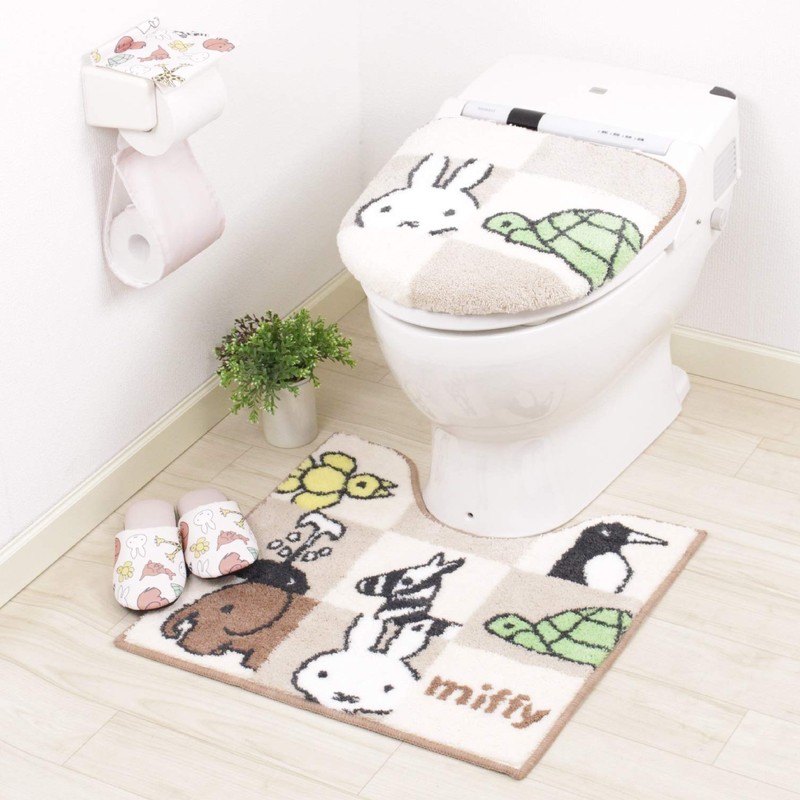 Senko 65790 Miffy & Animal Paper Holder Cover, Beige