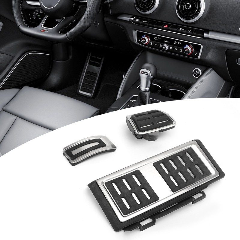 Foot Pedal Set Accelerator Brake Footrest Pads Anti Skid Rubber