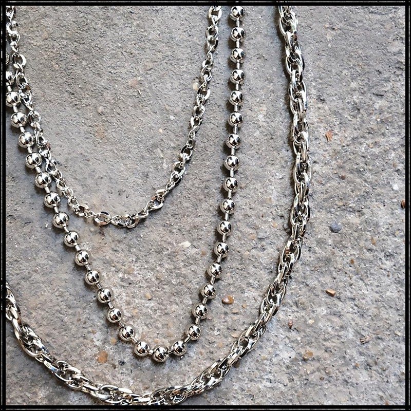 White Fang AZ180 Wallet Chain, Ball Chain, Silver Wallet, Fall