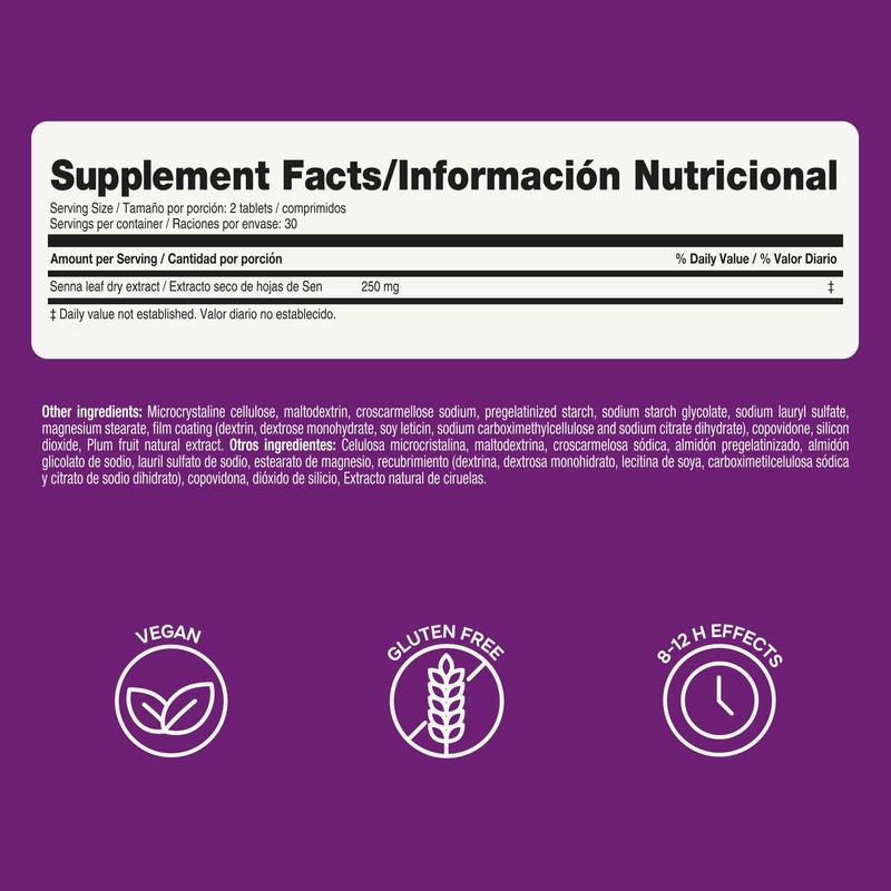 Prunelax Ciruelax Maximum Relief Laxative Tablets with Natural Senna for