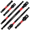 Geinxurn 6Pcs Impact Socket Adapter Set,1/4" 3/8" and 1/2" Drive,