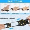 JSHANMEI Ice Snow Grips Traction Cleats, 10 Steel Studs, Black-Medium