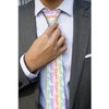 Womgela White Unicorn Men's Tie Stars Horses Rainbow Stripes Necktie
