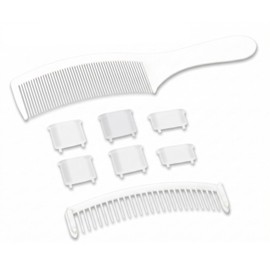 Dual Layer Comb Hair Cut Dual Layer Hair Clipper for Men Hair Self Cutting (White)