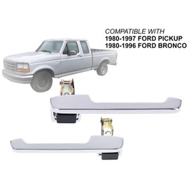Auto Parts Avenue APA Replacement Front Exterior Door Handle for 1980-1997 F150 F250 F350 Pickup 1980-1996 Bronco Pair FO1311104 FO1310104