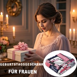 Vegas Birthday Gift for Women, Gifts for Women, Birthday, Birthday Gift for Mum, Girls, Girlfriend, Sister, Wife, Colleague, 18 30 40 50 60 Birthday Women, Blanket 150 x 130 cm