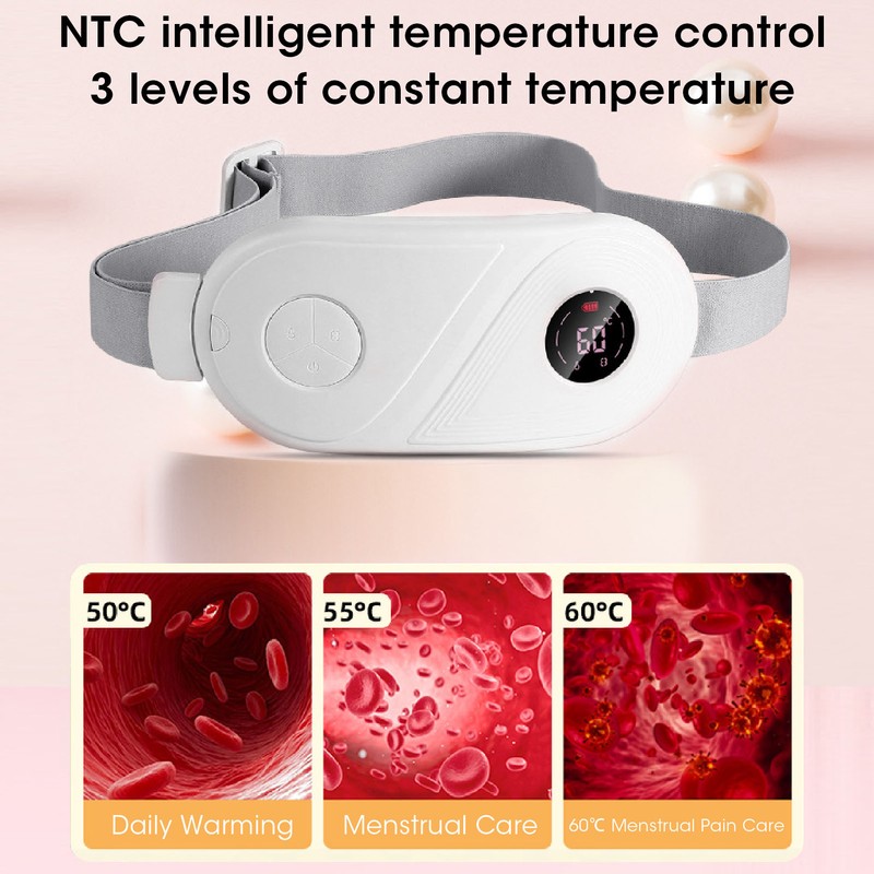 Portable Cordless Heating Belt 3 Heat Levels 3 Vibration Modes