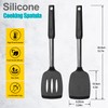 2 Pack Spatulas, Solid & Slotted Silicone Spatula Set, Stainless