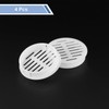 sourcing map Round Soffit Vents 2 inch, 4Pcs White Plastic