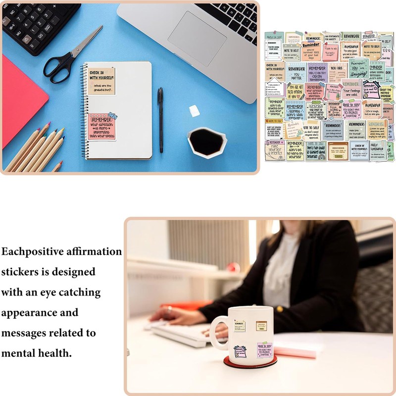 100 Pcs Journal Stickers Set, Positive Affirmation Motivational Stickers Inspirational