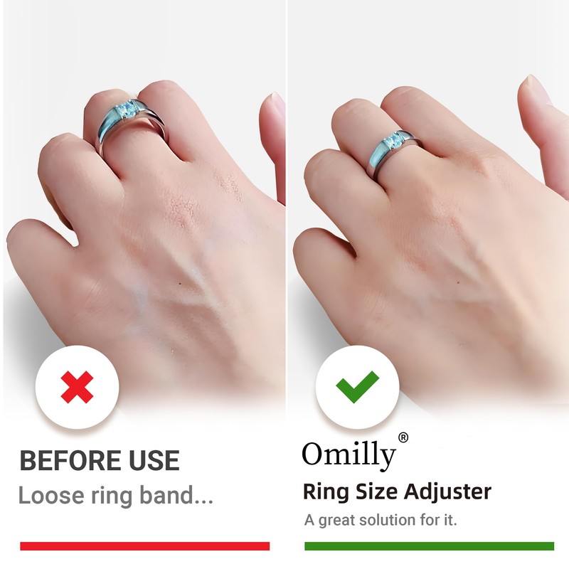 Silicone Ring Size Adjuster for Loose Rings, 104-Piece Invisible Ring