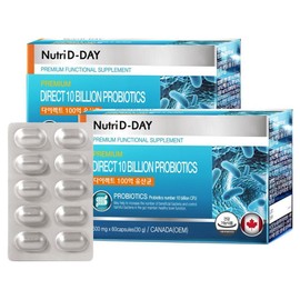 Nutri D Day Direct 10 billion lactic acid bacteria 30g, 60 tablets, 2 units / 뉴트리디데이 다이렉트 100억 유산균 30g, 60정, 2개