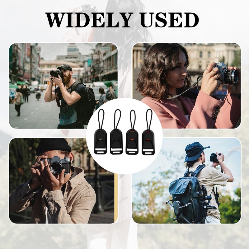 4 PCS Kameragurt Schnellverschluss, Kompatible Ankerschlaufen für DSLR/DSLM, Schnellverschluss und