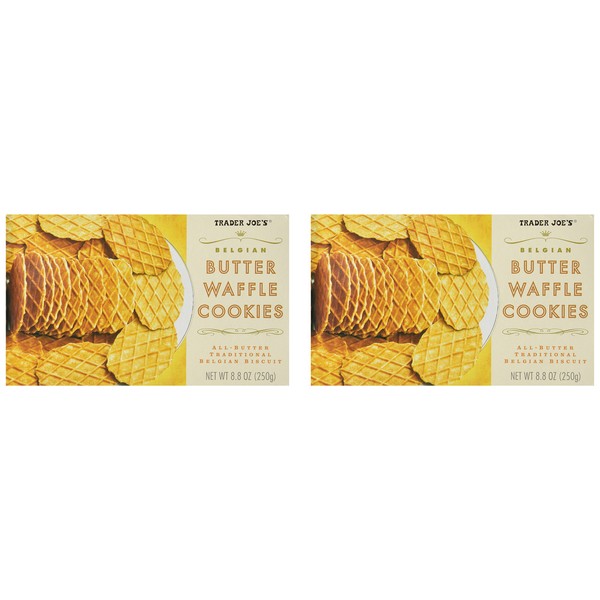 2 Packs Trader Joe's Belgian Butter Waffle Cookies