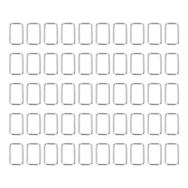 Pssopp Pack of 50 Rectangle Bag Purse Carabiner Hook Metal Loop Rings Webbing Belt Buckle for Handbag Straps DIY Accessories and Bag Making Repairing [2.8 x 38 x 15 mm] Turnbuckles