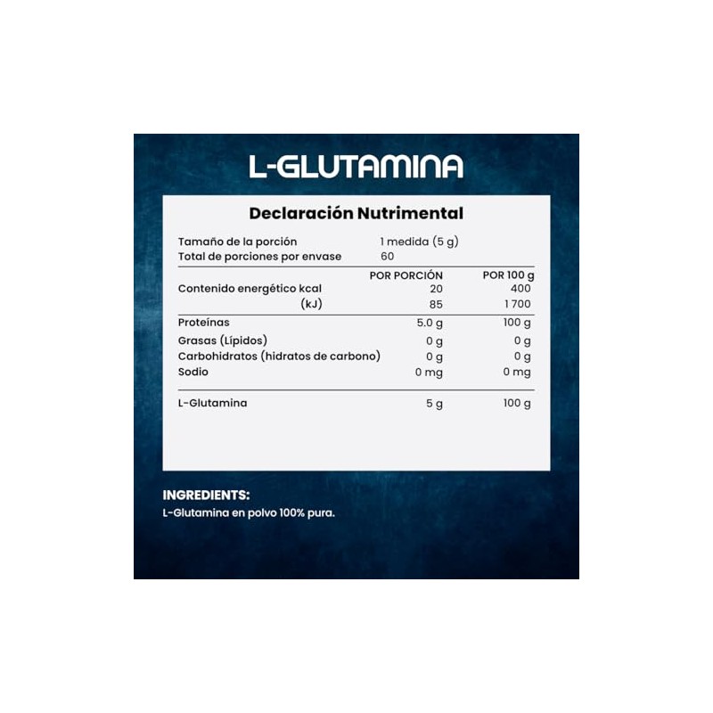 COURA Glutamina Micronizada Pura en Polvo - Sin Sabor